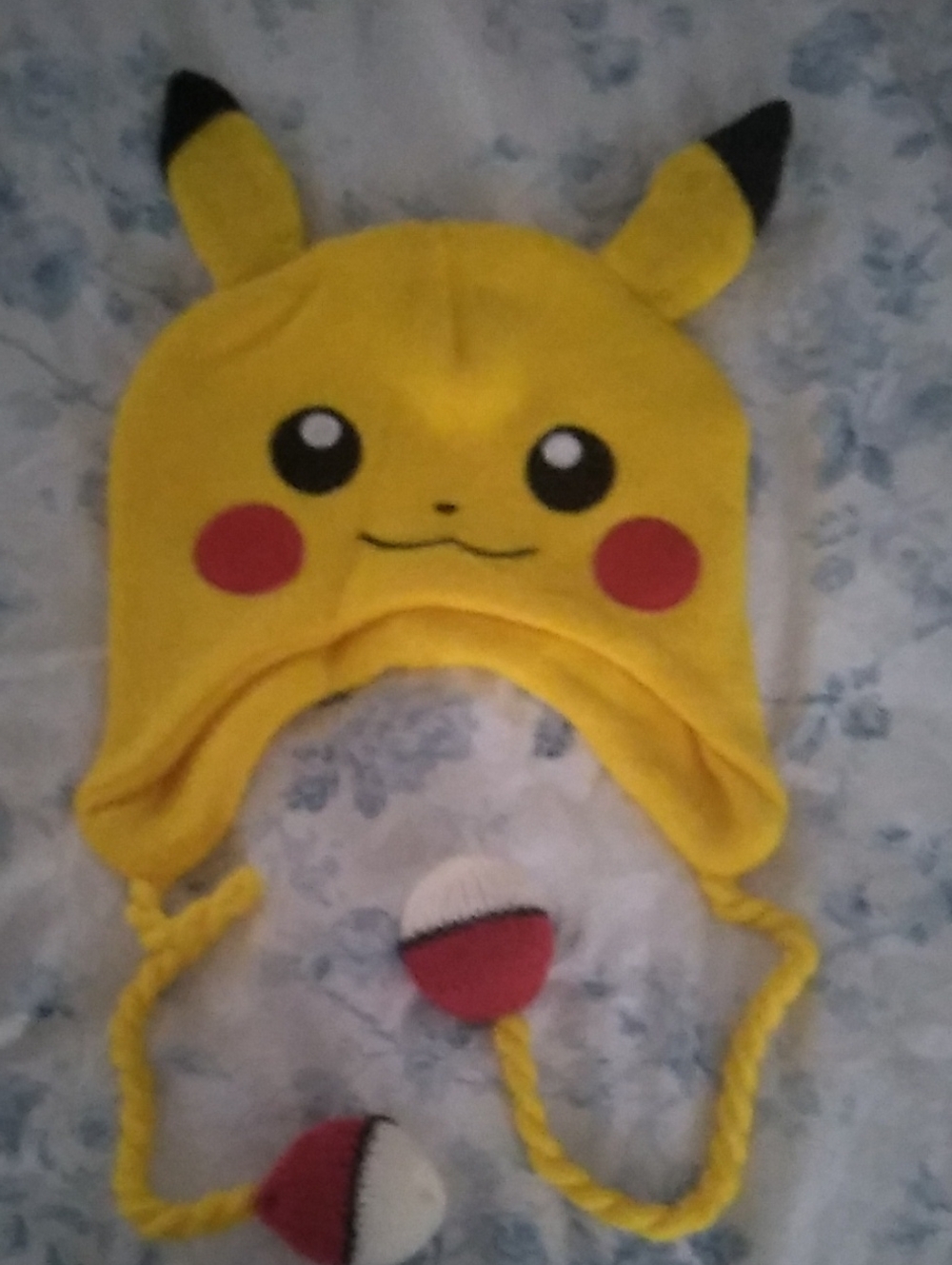 Yellow Pikachu-Inspired Fleece Earflap Hat